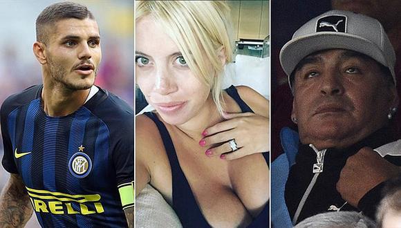 Revelan relación entre Diego Maradona y actual mujer de Mauro Icardi