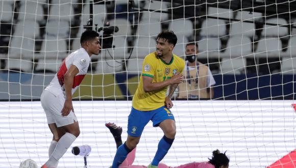 Perú y Brasil chocan en el estadio Olímpico Nilton Santos por las semifinales de la Copa América 2021. Sigue el MINUTO A MINUTO del partido. (Foto: EFE)