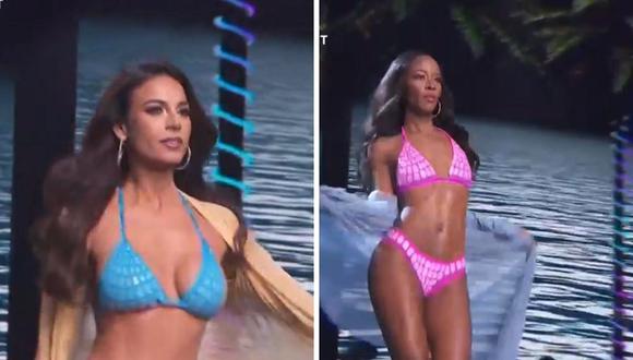 Así se vivió el desfile de bikini de los 21 semifinalistas del Miss Universo 2021. (Foto: Captura TNT).