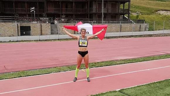 Atleta peruana logra medalla de plata en Italia