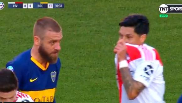River Plate vs. Boca Juniors | De Rossi y Enzo Pérez se dijeron de todo, pero el árbitro no los vio | VIDEO