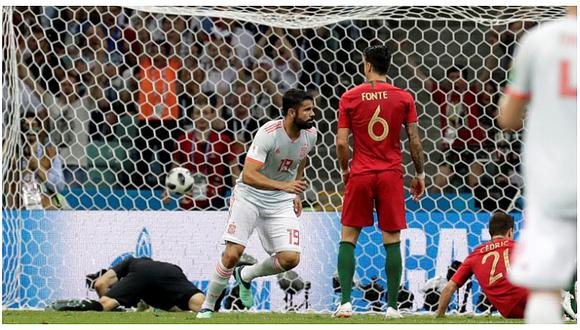 Portugal vs. España: Costa anotó golazo tras polémica falta a Pepe