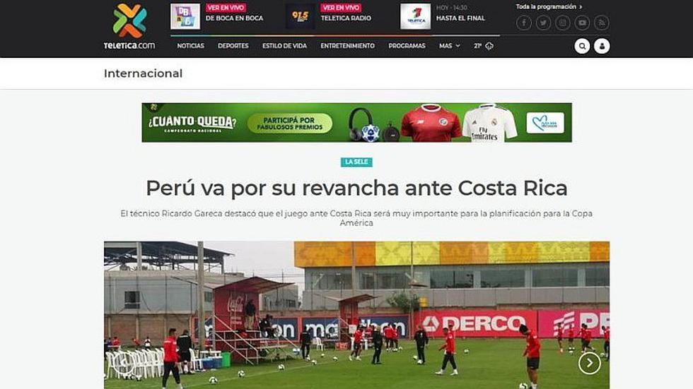 Prensa de Costa Rica informa que la selección peruana va por una 'revancha' en amistoso FIFA | FOTOS