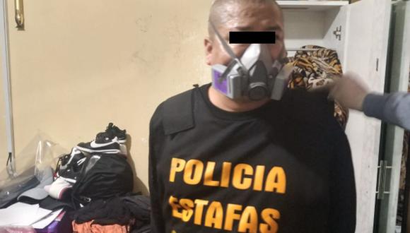 Luis Alberto Cáceres Samamé fue capturado por la Policía en su casa de San Juan de Lurigancho. (Foto: PNP)