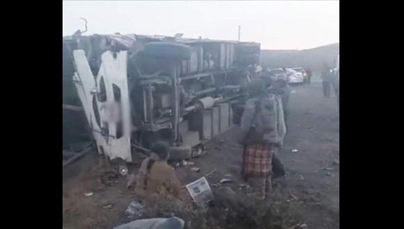 Al menos siete personas fallecidas en accidente en la carretera Arequipa-Puno. (Captura: Canal N)