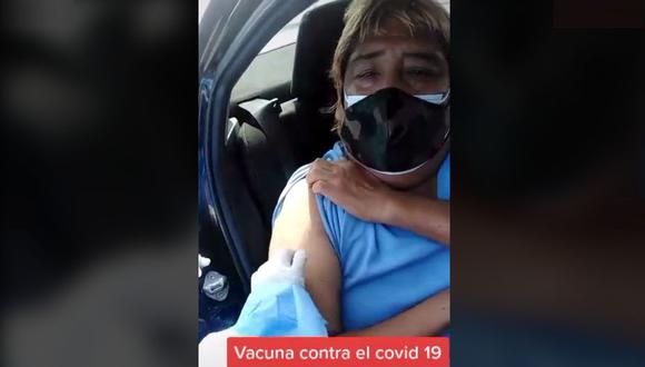 José Abelardo Gutiérrez Alanya, ‘Tongo’, recibió la vacuna contra el COVID-19. (Foto: Captura de video)
