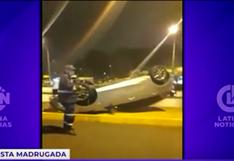 San Borja: conductor sobrevivió tras aparatoso accidente la vía Expresa | VIDEO 