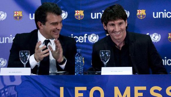 Joan Laporta apuesta por la continuidad de Lionel Messi en Barcelona. (Foto: AFP)