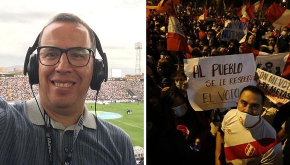 Milagros Llamosas, esposa de Daniel Peredo, pidió respeto para el periodista deportivo. (Foto: @danielperedo17 / @Photo.GEC)