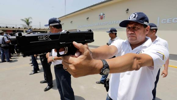 Envían proyecto de ley al Congreso de la República para que serenos utilicen armas no letales. Foto: Andina