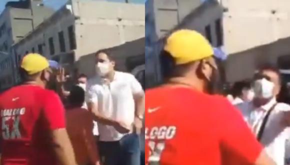 Daniel Salaverry se enfrentó verbalmente a un ciudadano venezolano en la calle.