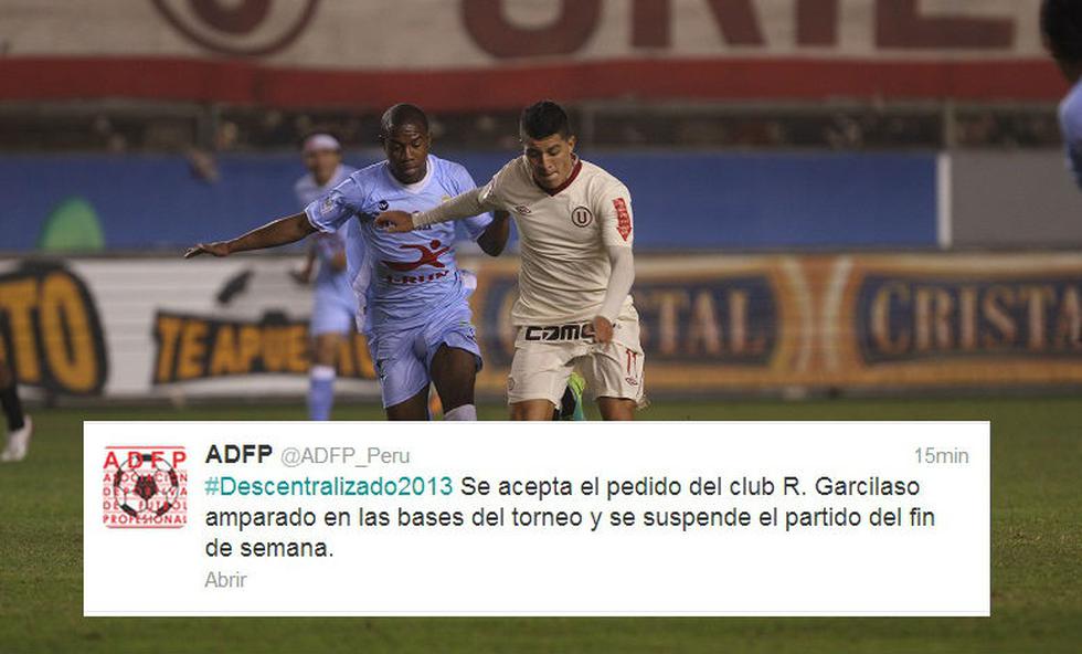 El encuentro Real Garcilaso vs. Universitario quedó suspendido