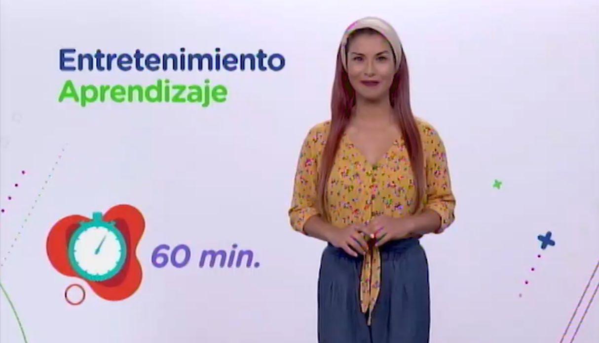 Stephany Orúe fue la conductora de las sesiones para 5° de secundaria de “Aprendo en casa”. (Foto: Captura de video)