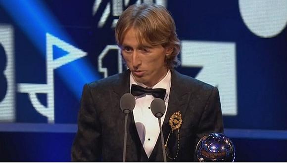 Luka Modric da un emotivo discurso y hace llorar a su ídolo de Francia 98