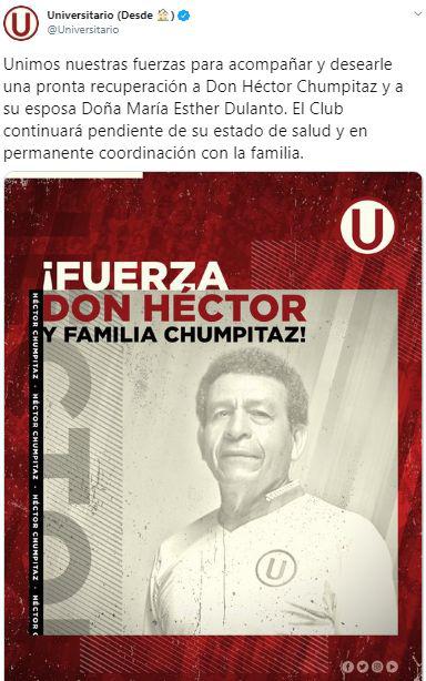 El mensaje que compartió Universitario de Deportes.
