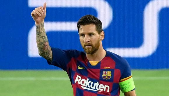 Lionel Messi terminó el partido contra Napoli con molestias, pero no es duda para los cuartos de Champions League. (Foto: AFP)