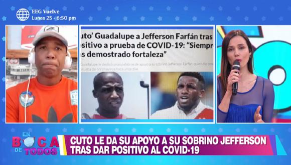 'Cuto' Guadalupe se refirió a la salud de su sobrino Jefferson Farfán, quien dio positivo a COVID-19. (Foto: Captura América TV)