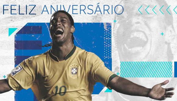 El saludo de Conmebol de Ronaldinho, por su cumpleaños número 40. (Foto: @CONMEBOL)