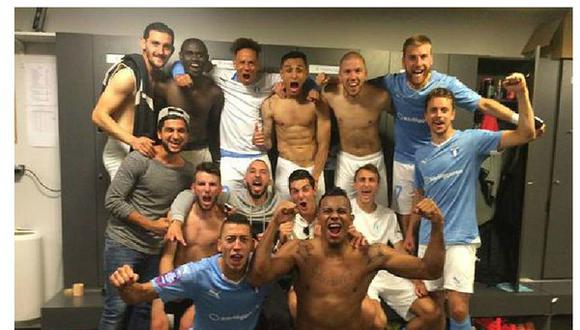 Yoshimar Yotún festejó en los camerinos tras avanzar en Champions League [VIDEO]