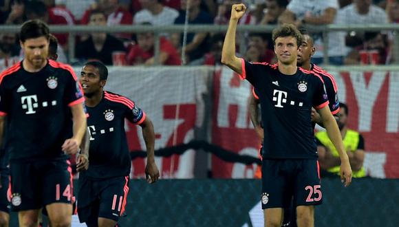 Champions League: Bayern Munich venció a Olympiakos con dos de Thomas Muller