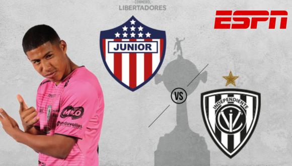 Junior vs. Independiente del Valle se miden en la cuarta jornada de la Copa Libertadores 2020. | Foto: Composición