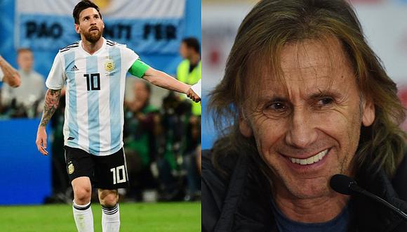 Ricardo Gareca bromea con la ausencia de Messi en la selección argentina