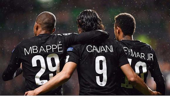 Con Neymar, Mbappé y Cavani: PSG goleó al Celtic en la Champions League