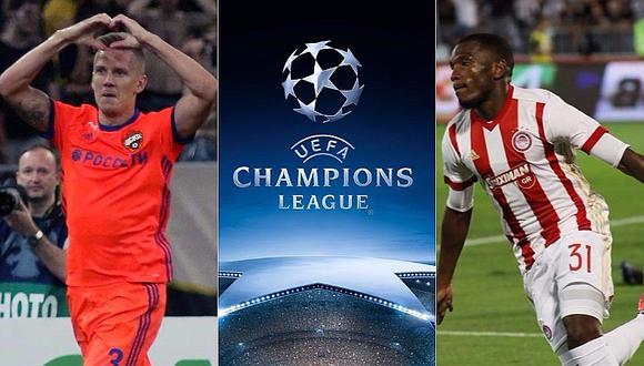 Champions League: CSKA Moscú y Olympiacos a un paso de la fase de grupos