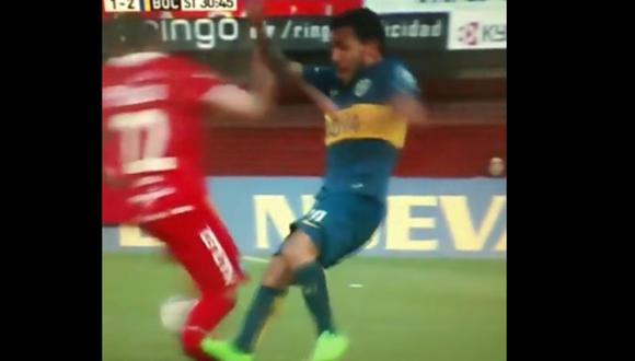 Boca Juniors: Carlos Tévez y la espeluznante falta que cometió [VIDEO]