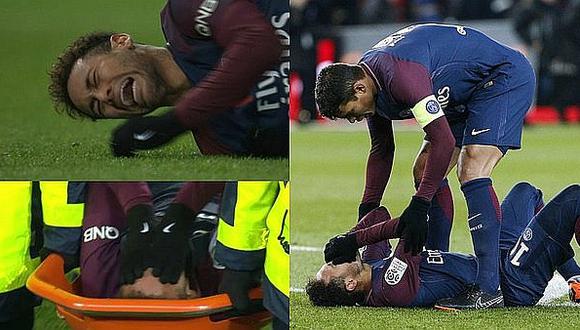 PSG: los rostros de preocupación del presidente y del DT por la lesión de Neymar