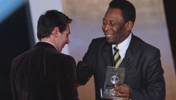 Lionel Messi y Pelé se acercan a través de Instagram (Foto: AFP)