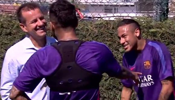 Dunga visitó entrenamiento del Barcelona [VIDEO]