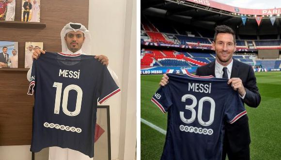 Comerciante le pide a jeque una solución tras invertir dinero en la confección  de 5.000 camisetas con el número ‘10′ de Messi, cuando en el PSG jugará con el ´30´.