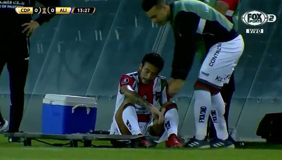 Alianza Lima vs. Palestino: jugador chileno sale lesionado al minuto 14 [VIDEO]
