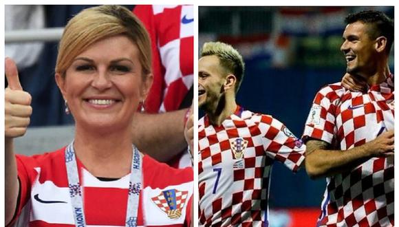 Presidenta de Croacia celebra con euforia triunfo de su selección en Rusia 2018 (VIDEO)