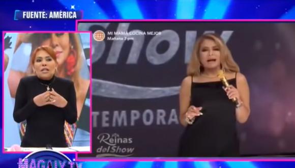Magaly y su dura crítica sobre el vestido de Gisela en el estreno de "Reinas del show". (Foto: Captura de video)