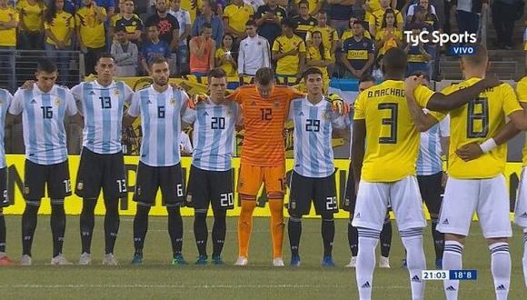 Argentina vs. Colombia: el homenaje a las víctimas del 11-s