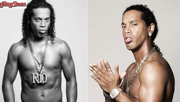 Ronaldinho posó para la revista Rolling Stones brasileña