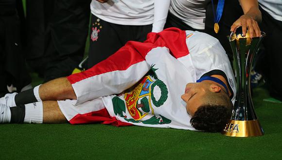 Paolo Guerrero celebró con la Blanquirroja el título de aquel Mundial de Clubes 2012. (Getty)