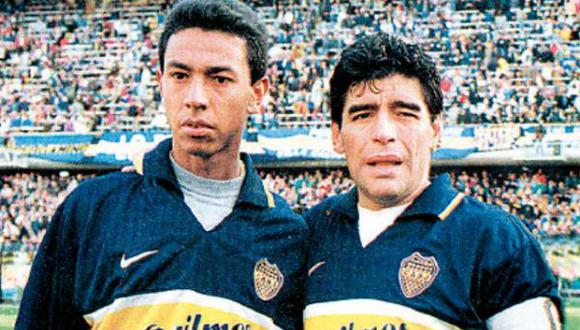 Nolberto Solano debutó en Boca Juniors en 1997 junto a Diego Armando Maradona. (Foto: Internet)