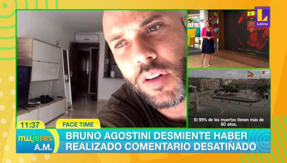 Bruno Agostini asegura que no minimizó al coronavirus y negó haber dicho que “solo mueren los viejitos”. (Foto: Captura de video)