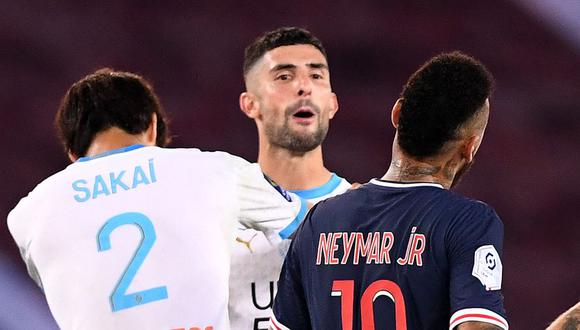 Neymar y Álvaro González tuvieron un fuerte cruce en el PSG vs. Olympique Marsella; y, el defensa español se sintió afectado. (Foto: AFP)