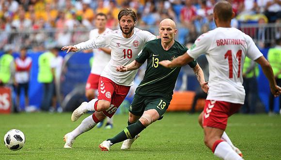 Dinamarca y Australia igualaron 1-1 en Grupo C de Rusia 2018