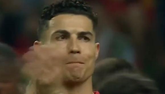 La emoción de Cristiano Ronaldo por la clasificación de Portugal al Mundial. (Captura: ESPN)
