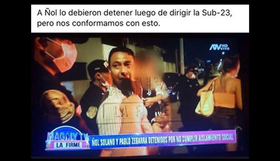 Mira los mejores memes de la detención de Nolberto Solano por no respetar la orden de inamovilidad. (Facebook)
