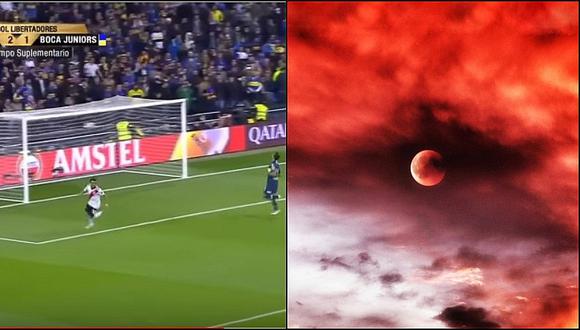 Eclipse lunar 2019: gol del Pity Martínez se filtró durante transmisión en vivo