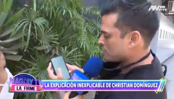 Christian Domínguez se justifica tras usar pase laboral de ATV. (Foto: Captura ATV)
