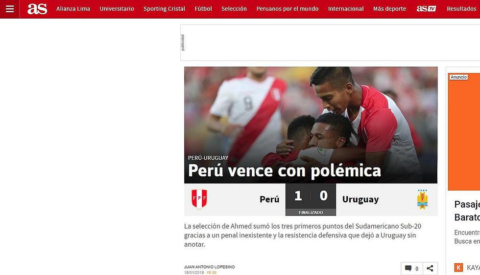 Prensa mundial sorprendida tras triunfo de la selección peruana sub 20 [FOTOS]