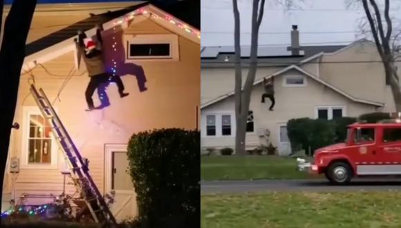 Una decoración inspirada en una conocida película de Navidad causó más de un problema en un vecindario. | Crédito: @losrabanes / Instagram