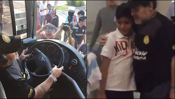 Maradona fue el chófer de Dorados de Sinaloa y un niño llora al conocerlo [VIDEO] 